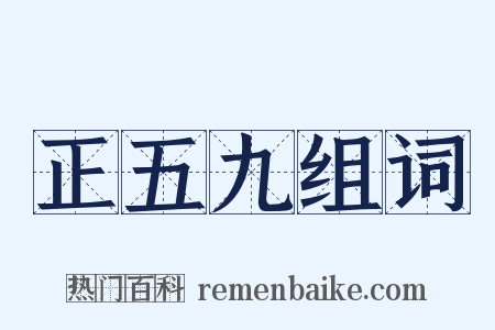 正五九组词是什么意思的图片